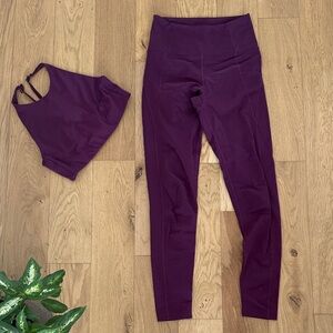 Girlfriend Collective Plum Activewear Set